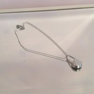 Ginger Snaps Silver Necklace with Two Buttons